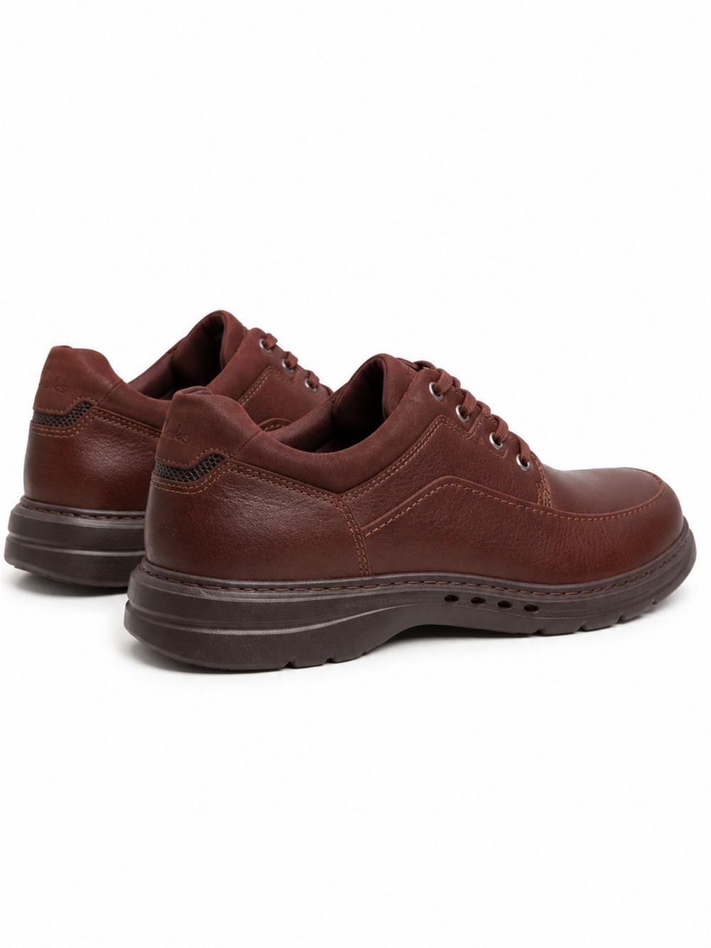 Clarks Mens size 10 Un Brawley Lace Mahogany Leather.